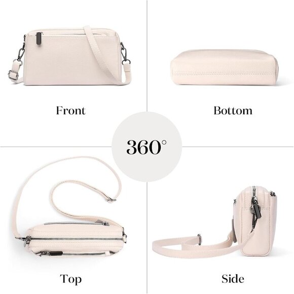 Crossbody Bag for Women, Vegan Leather Top Handle Handbags Small Shoulder Purse - Picture 6 of 6